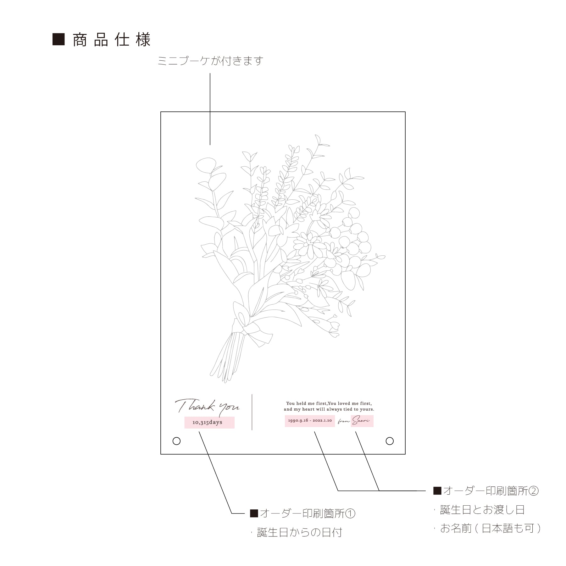 ブーケの子育て感謝状