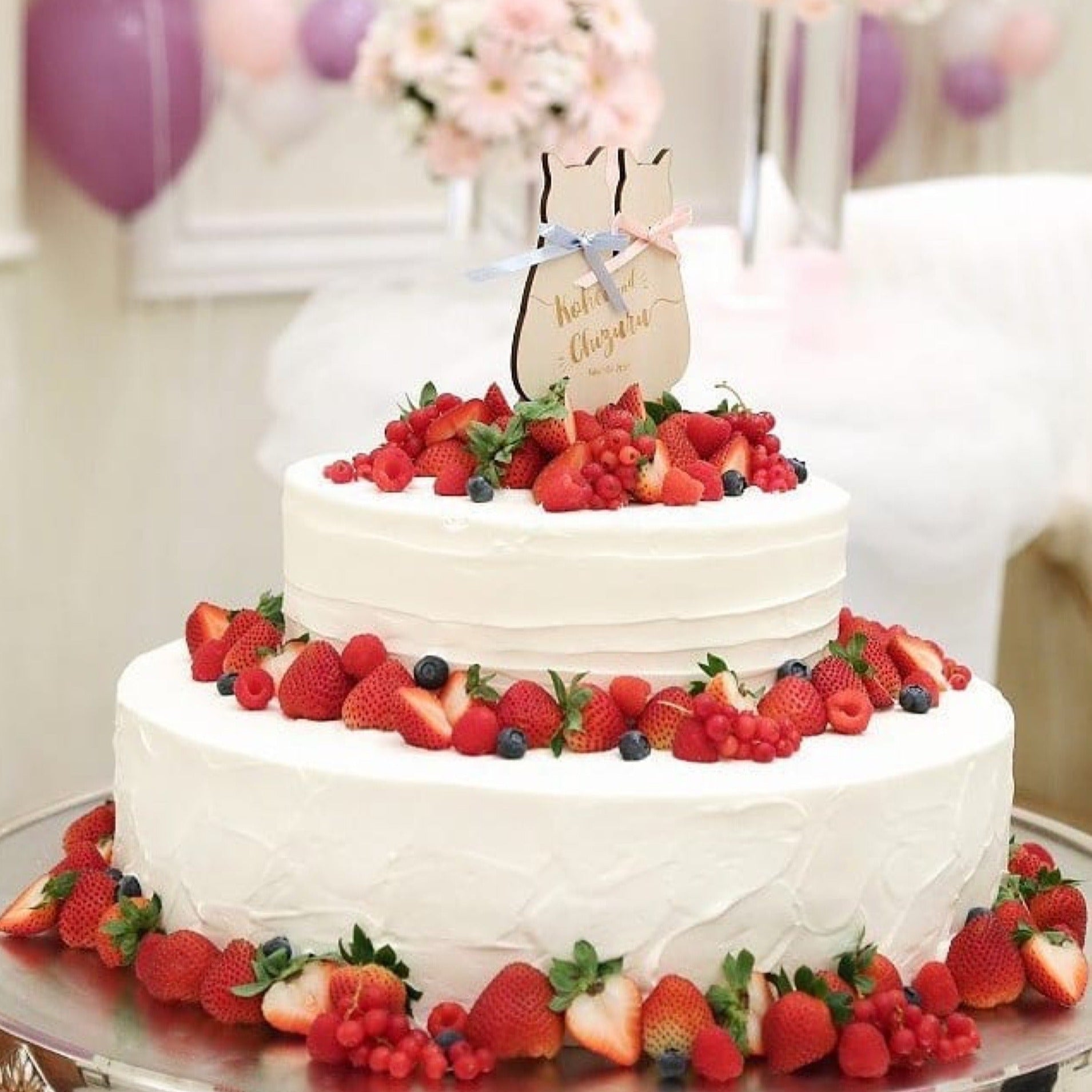 Two Cats Cake Topper
