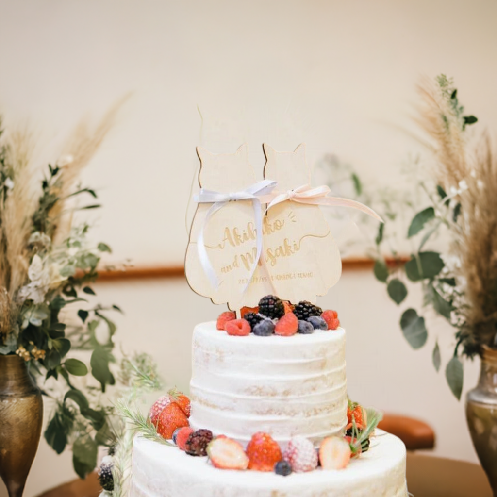 Two Cats Cake Topper