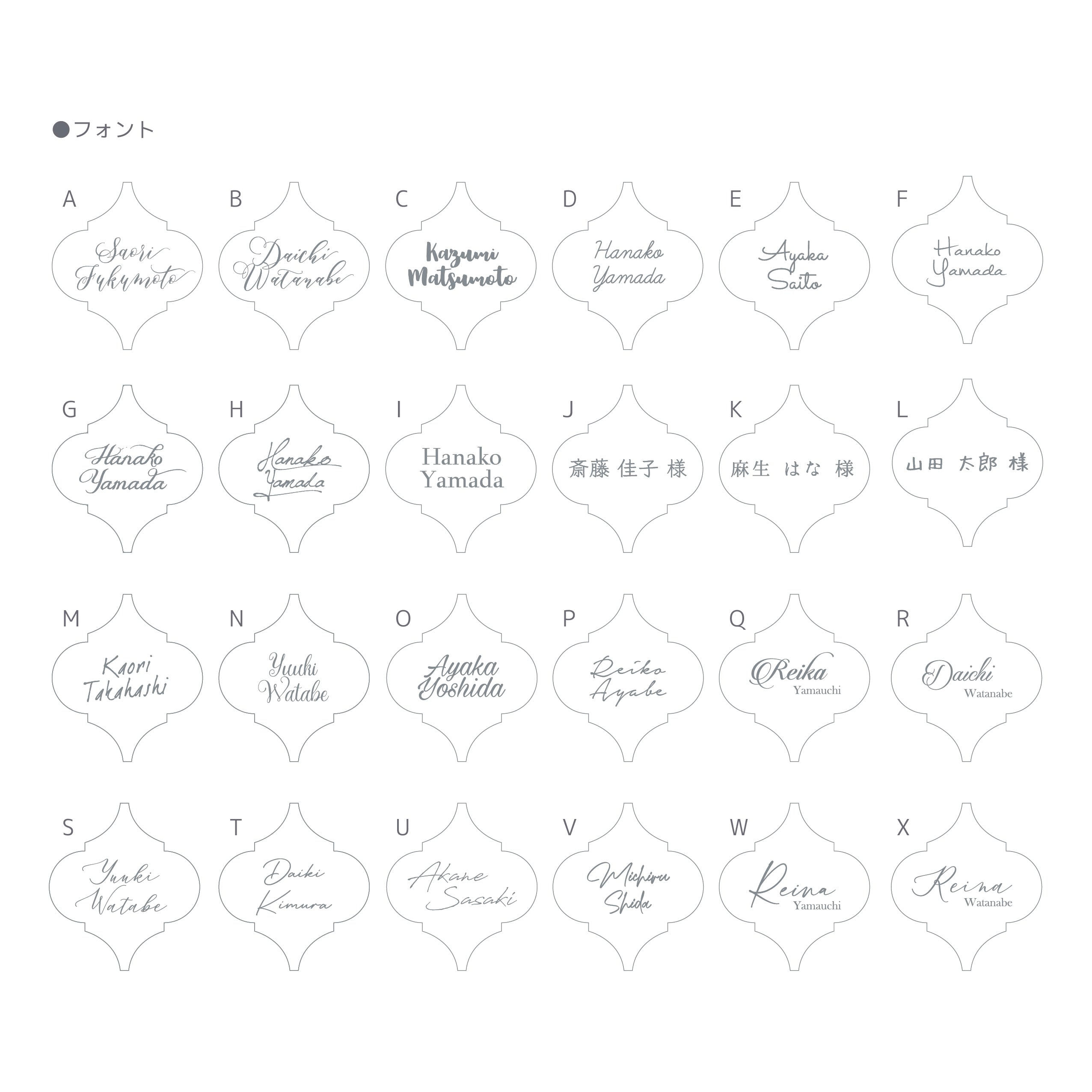 モロッカンネームプレート[席札] – moss*design