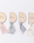 Chiffon ribbon tag