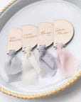 Chiffon ribbon tag