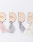 Chiffon ribbon tag